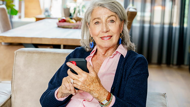 Woman with mobile phone