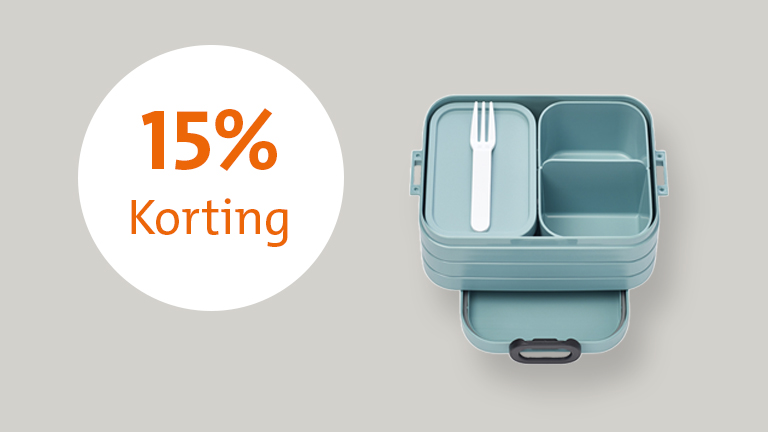 Mepal plastic lunchbox met 15% korting