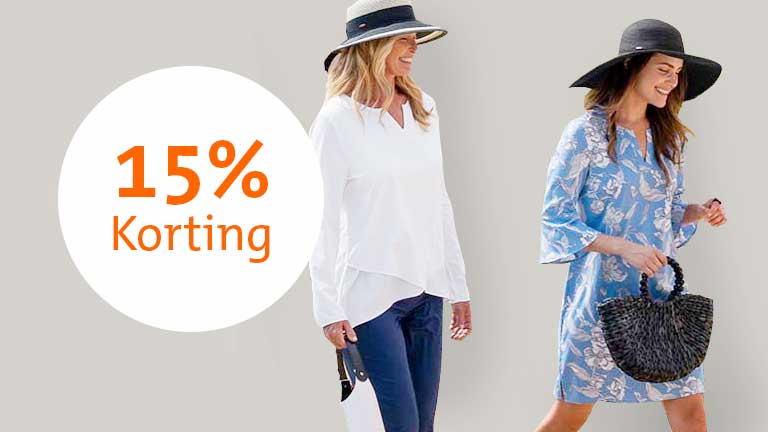 15% korting op uv kleding