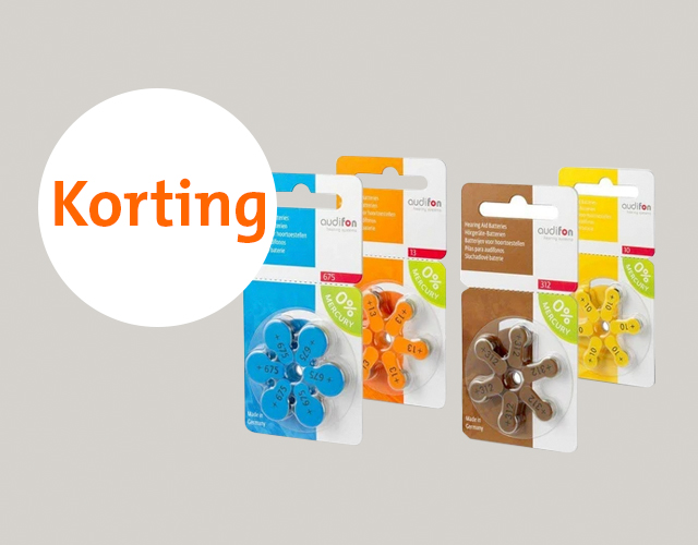 Korting op gehoorapparaat batterijen