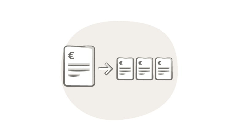 Pay invoices in instalments