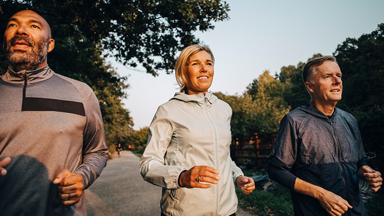 Collega's aan het hardlopen