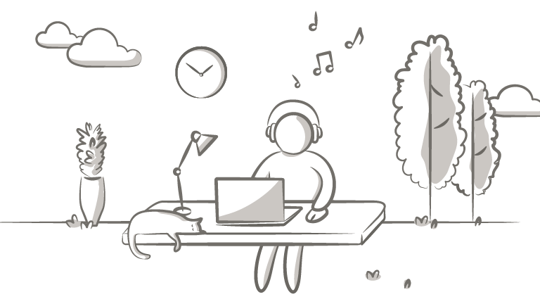 Icoon van persoon die werk en prive balans heeft