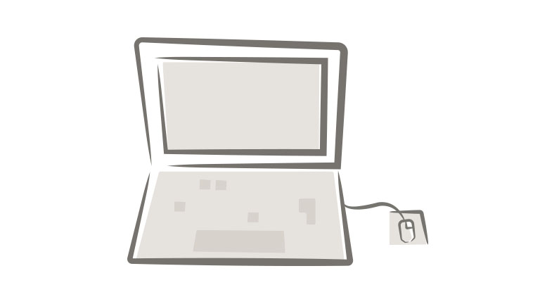 Laptop met webinar