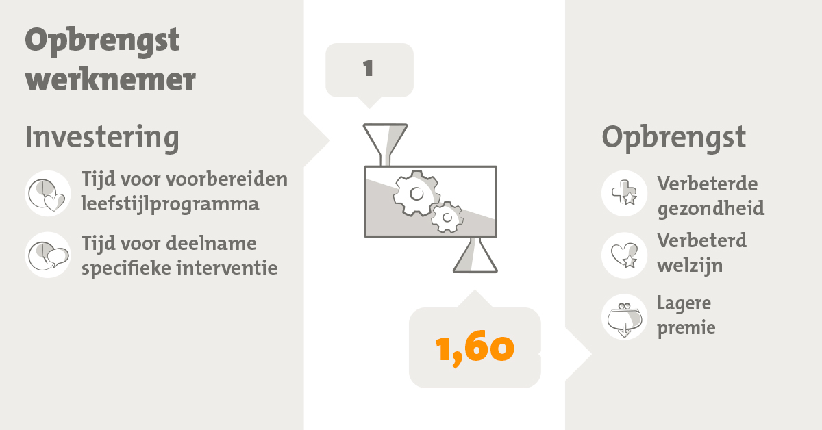 Wat zijn de opbrengsten voor de werknemer bij de inzet van leefstijlprogramma's?
