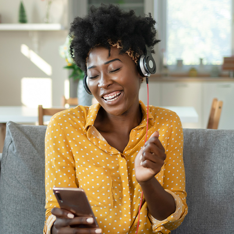Woman dancing in the kitchen